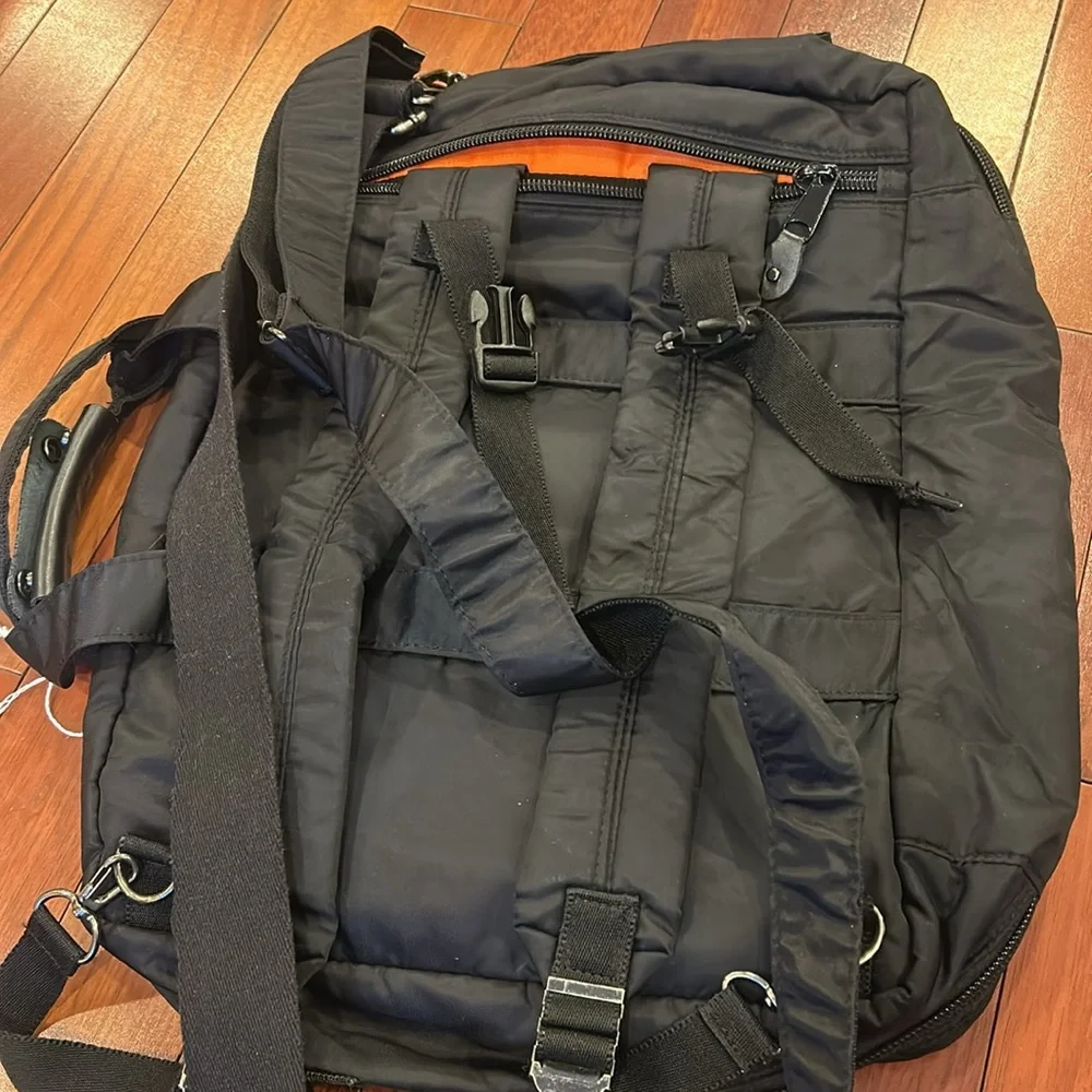 Hem Tokyo Black Nylon Men's canvas, briefcase, and backpack in one